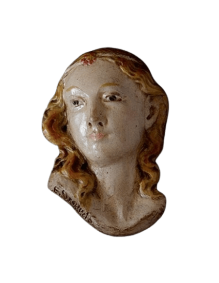 Medallion face of the Holy Virgin, Gothic style.