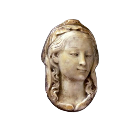 Medallón de la Madonna Sixtina según Rafael.