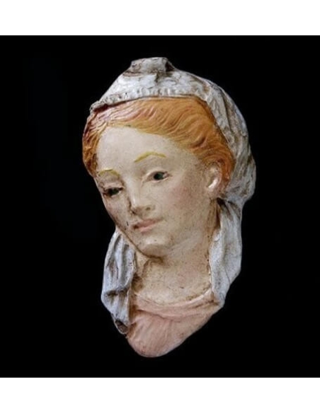 Medallion face of the Holy Virgin, renaissance style.