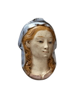 Médaillon visage de la Madone Sixtine d'après Raphaël.