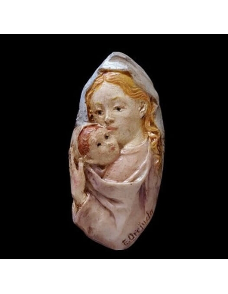 Medallón de la Virgen Sixtina con el Niño Jesús según Rafael.