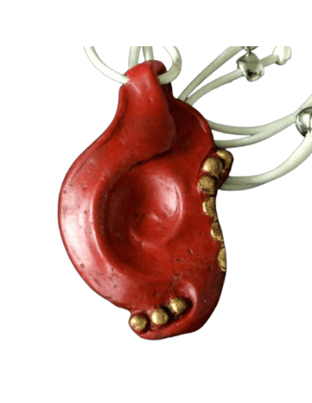 Red medallion caspian sea, asian and oriental horizon.