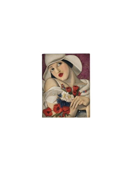 Tableau en relief Au milieu de l'été inspiré de l'oeuvre de Tamara de Lempicka.