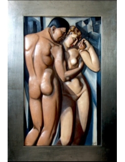 Tableau en relief Adam et Ève inspiré de l'œuvre de...