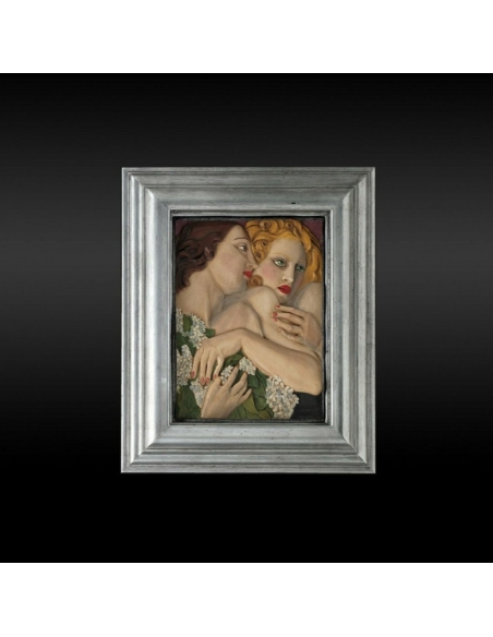 Tableau en relief le Printemps inspiré de l'œuvre de Tamara de Lempicka.