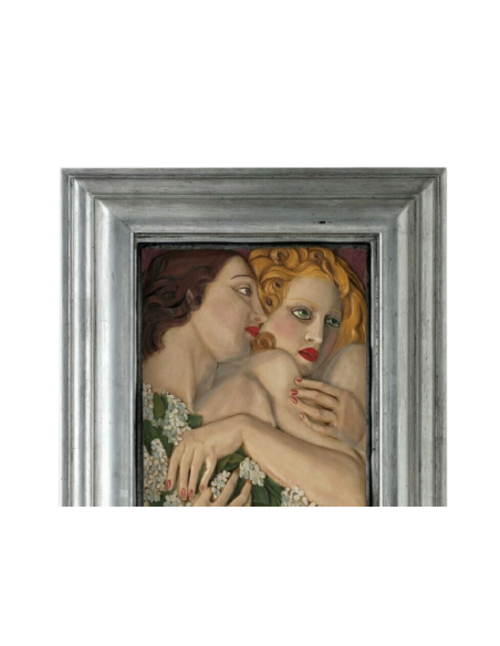 Tableau en relief le Printemps inspiré de l'œuvre de Tamara de Lempicka.