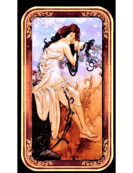 Relief painting The Four Seasons, Summer after the work of Alphons Mucha.