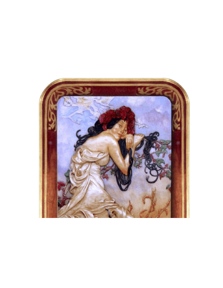 Relief painting The Four Seasons, Summer after the work of Alphons Mucha.