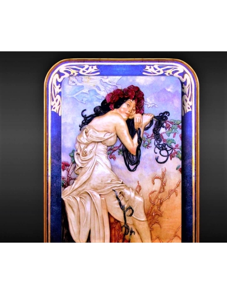 Tableau en relief Les Quatre Saisons, Été d'après l'oeuvre d'Alphons Mucha.
