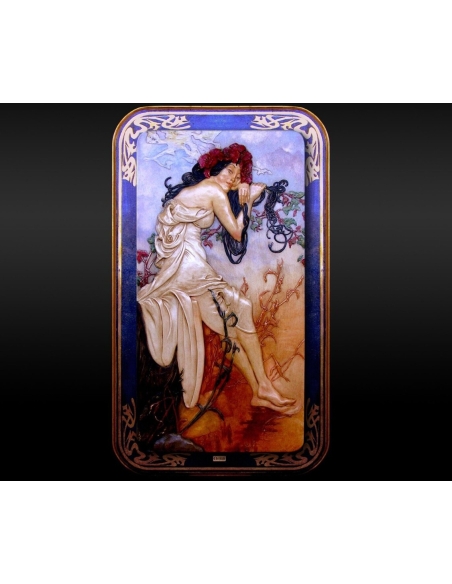 Tableau en relief Les Quatre Saisons, Été d'après l'oeuvre d'Alphons Mucha.