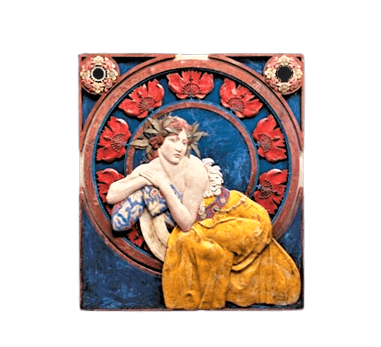 Tableau en relief la Femme avec des coquelicots...