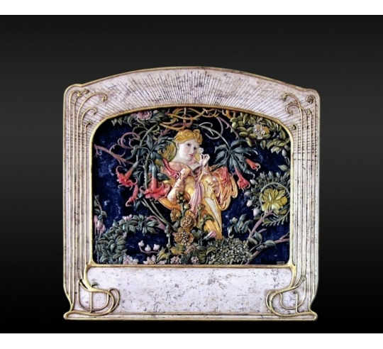 Tableau en relief la Femme avec des marguerites...