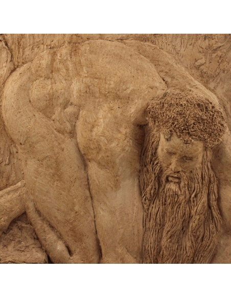 Bas relief Antée déposant Dante dans le Cocyte "La Divine Comédie"