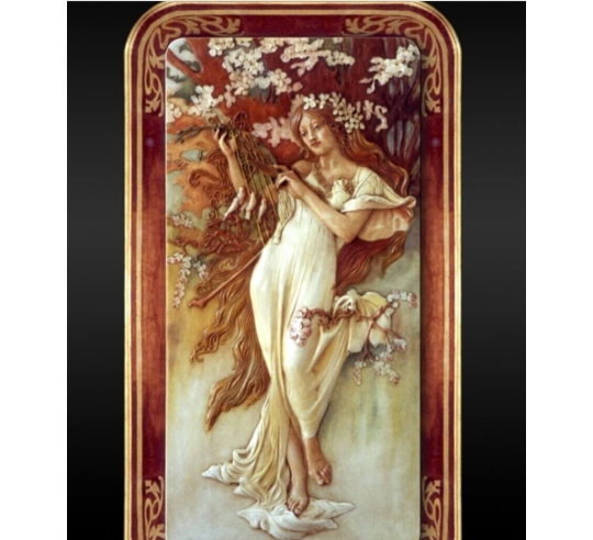 Tableau en relief Les saisons le printemps...