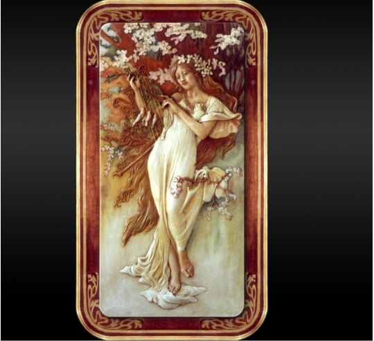 Tableau en relief Les saisons le printemps...