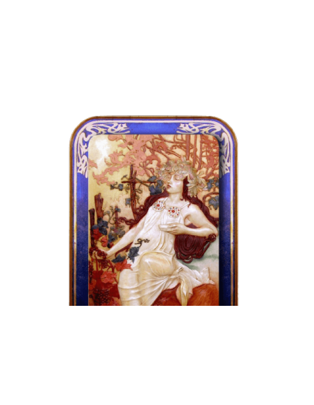 Cuadro en relieve Las estaciones, otoño según Alphons Mucha.