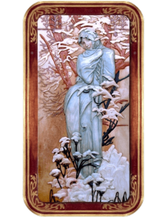 Tableau en relief Les saisons, l'Hiver d'après Alphons...