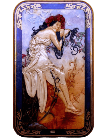 Tableau en relief Les Quatre Saisons, Été d'après l'oeuvre d'Alphons Mucha.