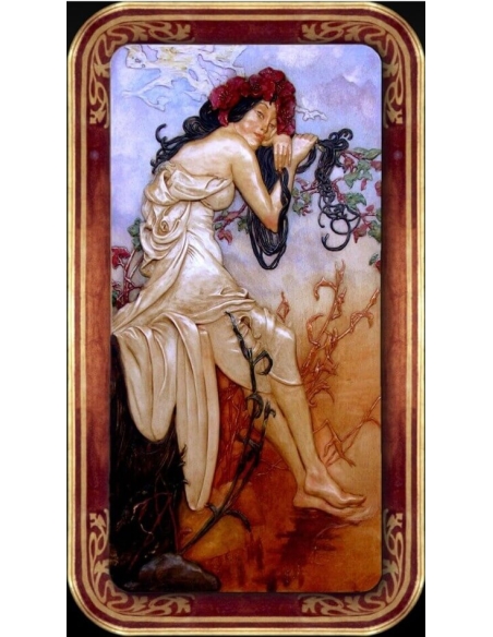 Relief painting The Four Seasons, Summer after the work of Alphons Mucha.