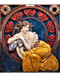Tableau en relief la Femme avec des coquelicots d'après...