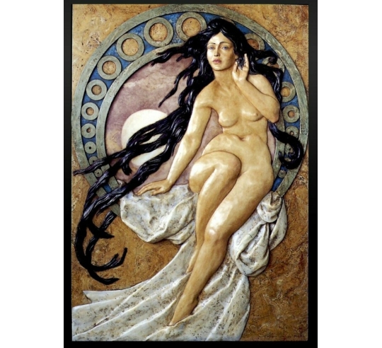 Relief painting The Four Arts, The Music after...