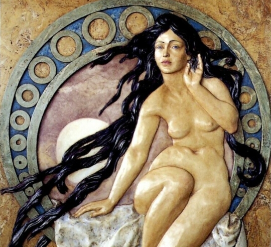 Relief painting The Four Arts, The Music after...