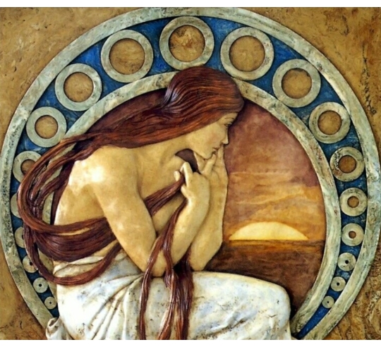 Cuadro en relieve Las cuatro artes, La Poesía...