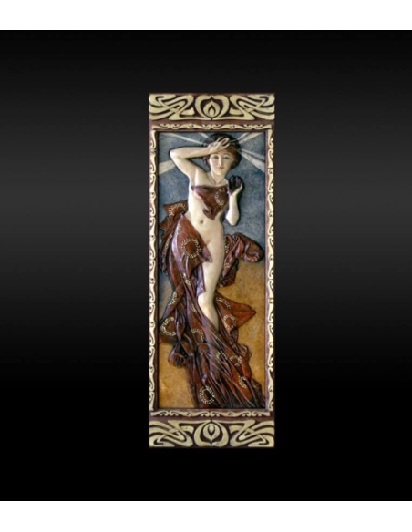 Tableau en relief La Lune et les Étoiles, Étoile du Matin d'après Alphons Mucha.