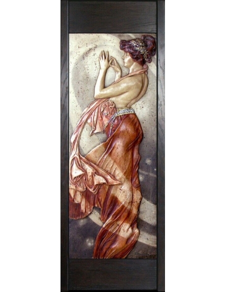 Tableau en relief La Lune et les Étoiles, Étoile polaire d'après Alphons Mucha.