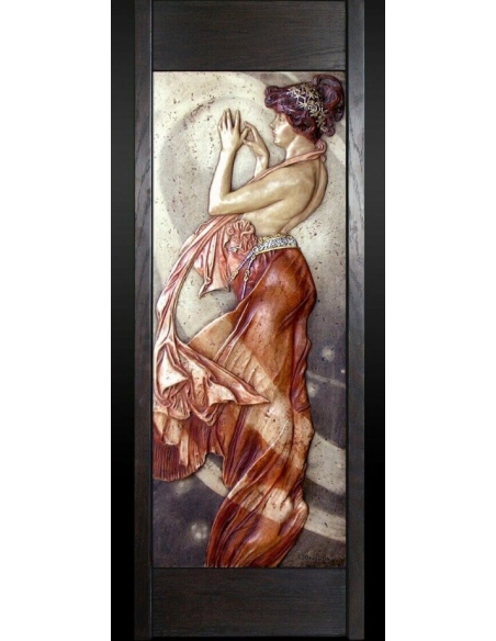 Tableau en relief La Lune et les Étoiles, Étoile polaire d'après Alphons Mucha.