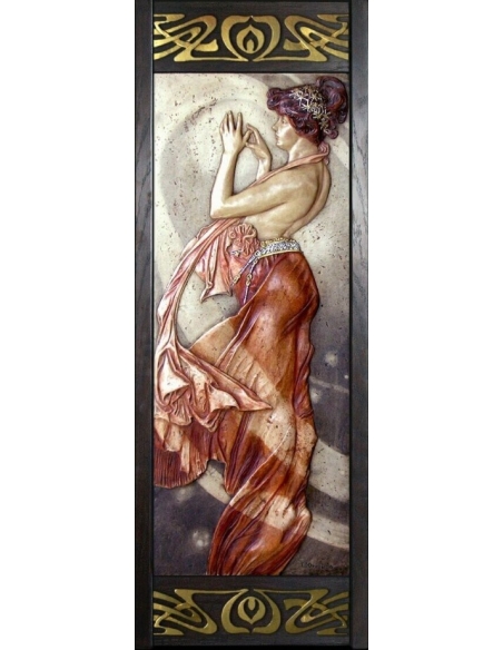 Cuadro en relieve La Luna y las Estrellas, Estrella Polar según Alphons Mucha.