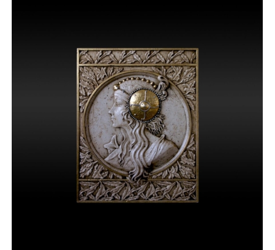 Relief painting of Byzantine heads, the Blonde...