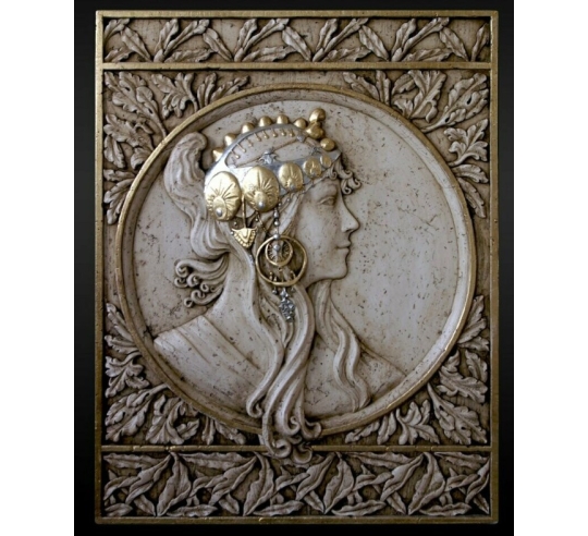 Tableau en relief Têtes byzantines, la Brunette...