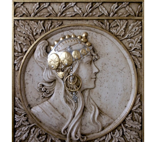 Tableau en relief Têtes byzantines, la Brunette...