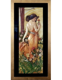 Tableau en relief les Fleurs, l'Oeillet d'après Alphons...