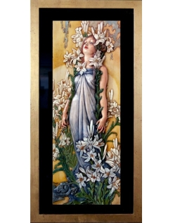 Cuadro en relieve Flores, el Lirio según Alphons Mucha.