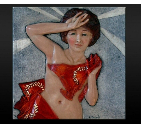 Cuadro en relieve La Luna y las estrellas,...