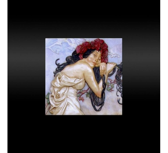 Cuadro en relieve Las estaciones, fragmento de...