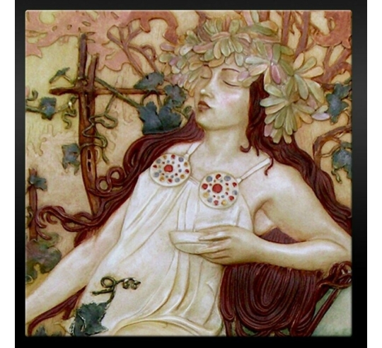 Relief painting The Seasons, Autumn Fragment...