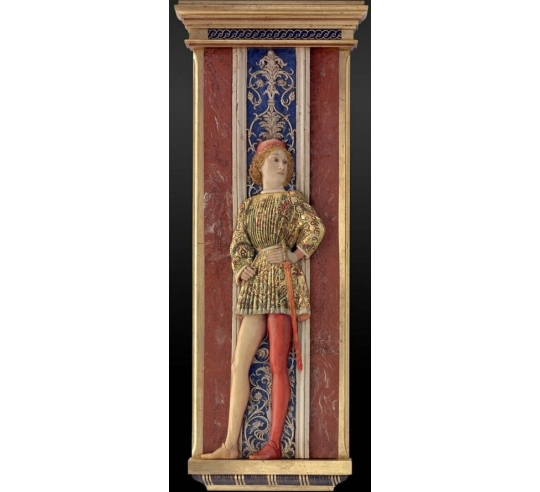 Florentine style relief painting, gentleman...