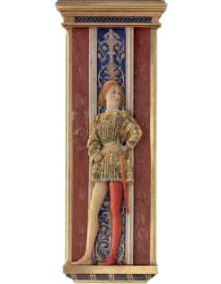 Tableau en relief de style florentin, gentilhomme d'après...