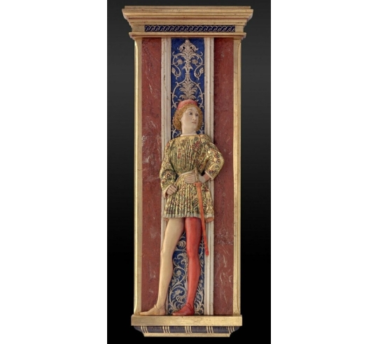 Florentine style relief painting, gentleman...