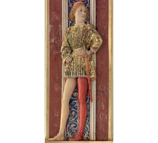 Florentine style relief painting, gentleman...