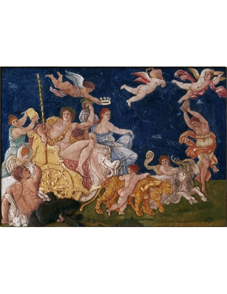 Tableau en relief "Le Triomphe de Bacchus et d’Ariane" d'après Anibale Carraci, atelier de l'école bolonaise.
