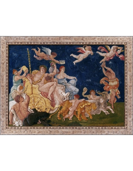 Tableau en relief "Le Triomphe de Bacchus et d’Ariane" d'après Anibale Carraci, atelier de l'école bolonaise.