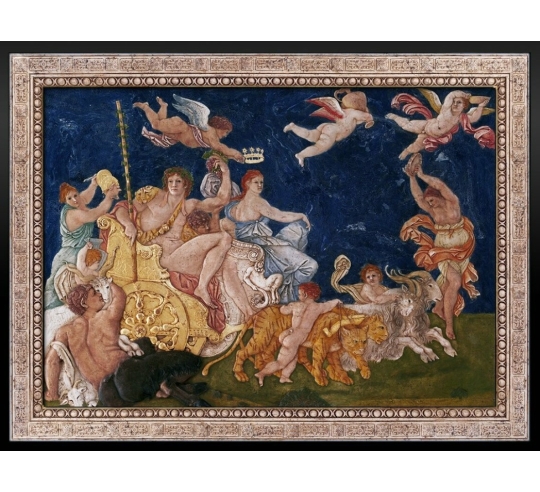 Tableau en relief "Le Triomphe de Bacchus et...