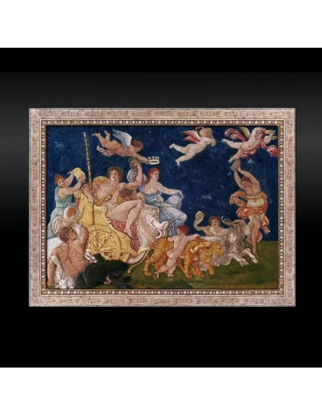 Tableau en relief "Le Triomphe de Bacchus et d’Ariane" d'après Anibale Carraci, atelier de l'école bolonaise.