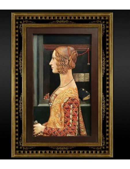 Tableau en relief Portrait de Giovanna Tornabuoni d'après Domenico Ghirlandaio.