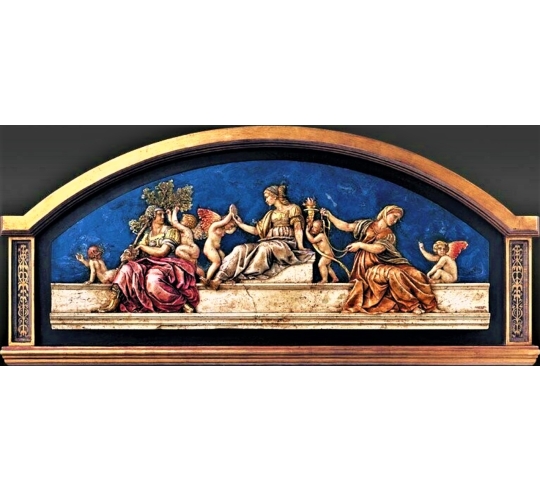 Tableau en relief Les Vertus cardinales et...