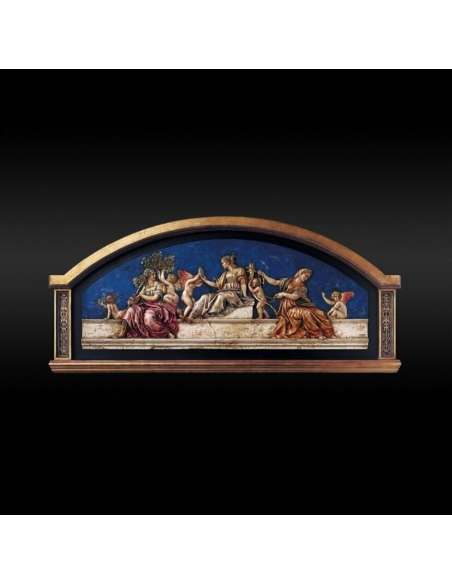 Tableau en relief Les Vertus cardinales et théologales, d'après la fresque de Raphael, palais apostolique du Vatican.